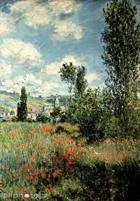 Monet, Claude: Cesta kvetoucím pole poblíž Ile Saint-Martin ve Vetheuil